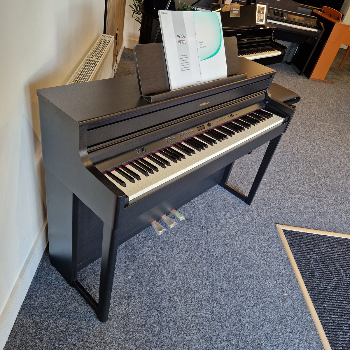 Secondhand Roland HP704 Premium Concert Class Digital Piano Charcoal Black