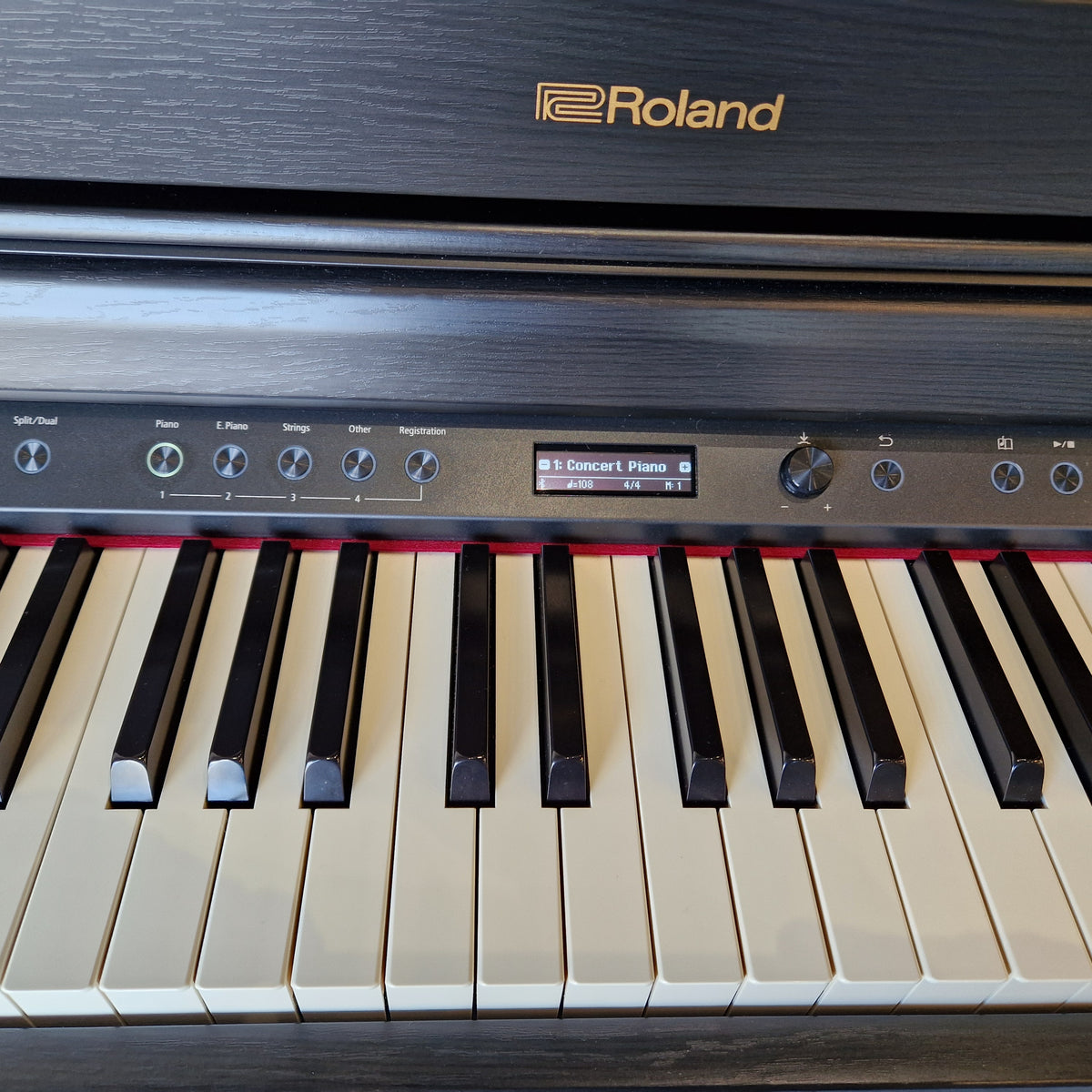 Secondhand Roland HP704 Premium Concert Class Digital Piano Charcoal Black