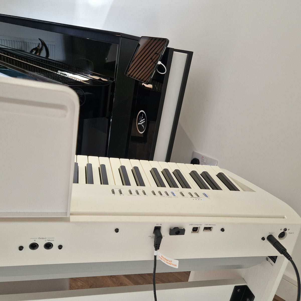 Second Hand Roland FP30X Digital Piano White with KSC70WH Stand & Matching Piano Stool