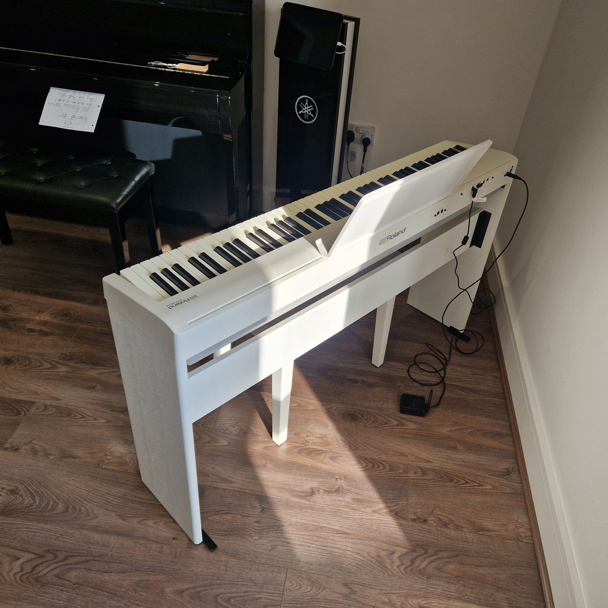 Second Hand Roland FP30X Digital Piano White with KSC70WH Stand & Matching Piano Stool