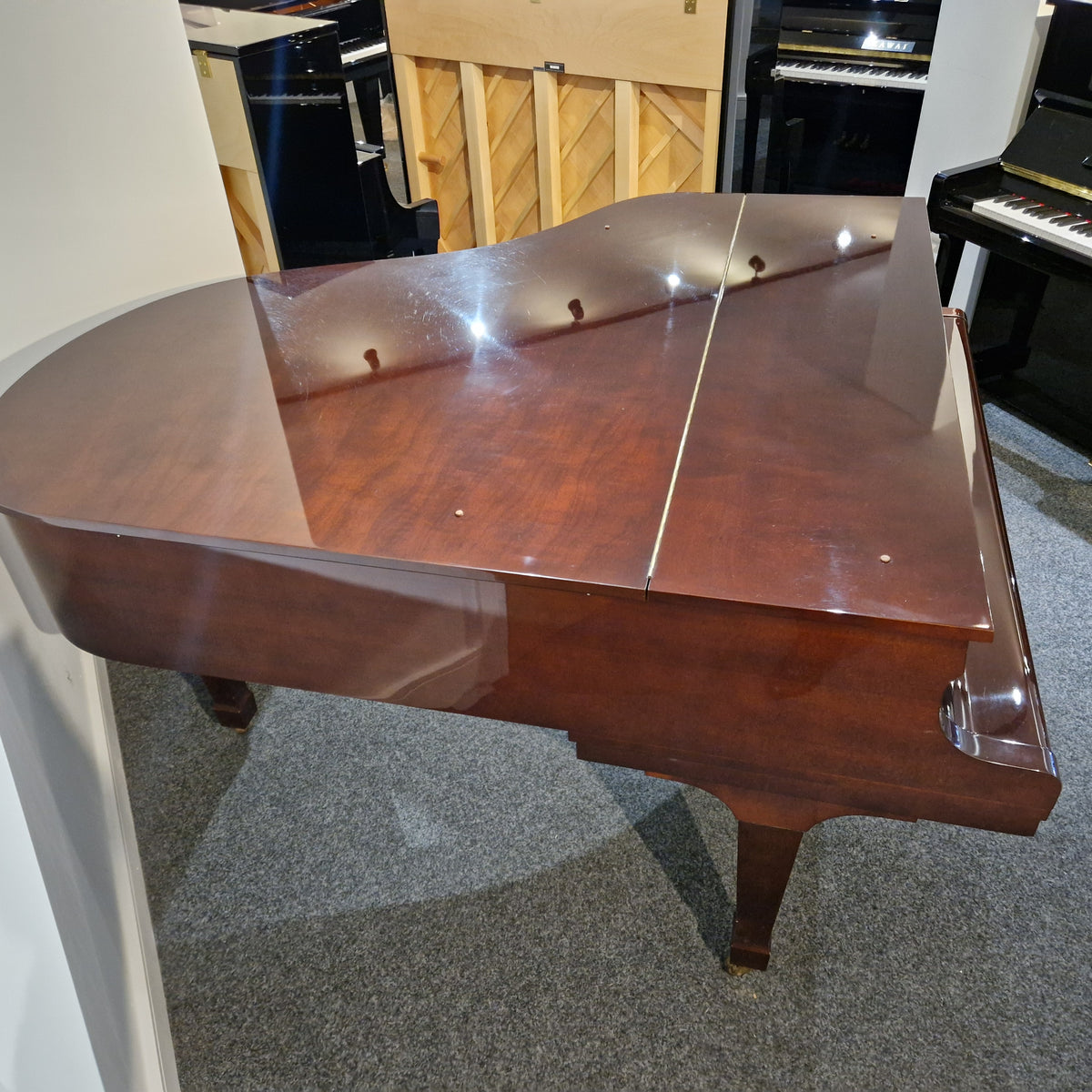 Second Hand Kawai KG2C Baby Grand Piano Polished Mahogany