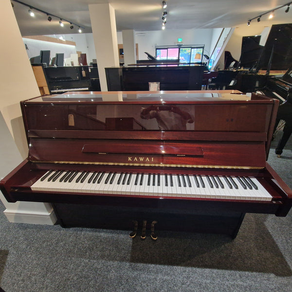 Secondhand Kawai K15 Upright Piano Polished Mahogany