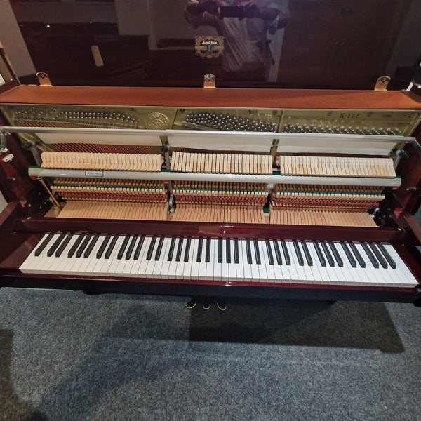 Secondhand Kawai K15 Upright Piano Polished Mahogany