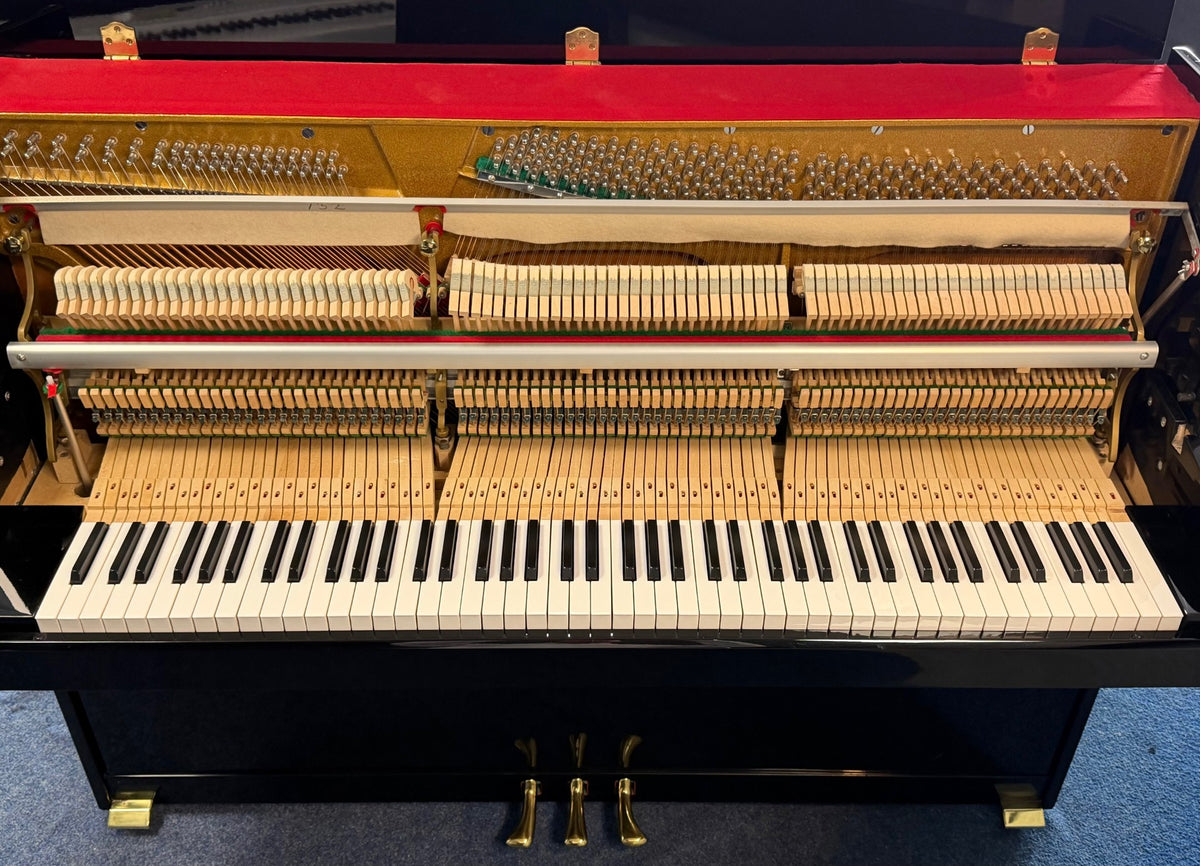 Secondhand Schaefer 109 Upright Piano Polished Ebony | Bolton Store