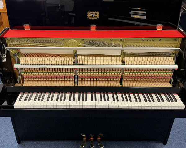 Secondhand Kawai K15 Acoustic Upright Piano Polished Ebony | Bolton  Store
