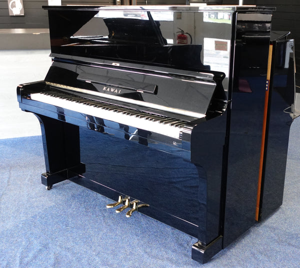 Secondhand Kawai KU-3B Upright Piano Polished Ebony Made In Japan 1971