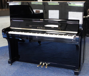 Secondhand Kawai KU-3B Upright Piano Polished Ebony Made In Japan 1971