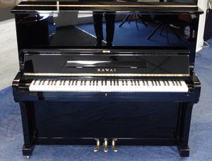 Secondhand Kawai KU-3B Upright Piano Polished Ebony Made In Japan 1971
