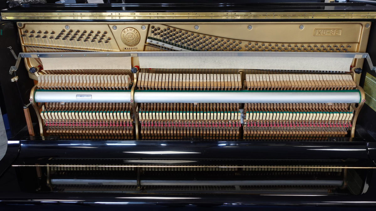Secondhand Kawai KU-3B Upright Piano Polished Ebony Made In Japan 1971