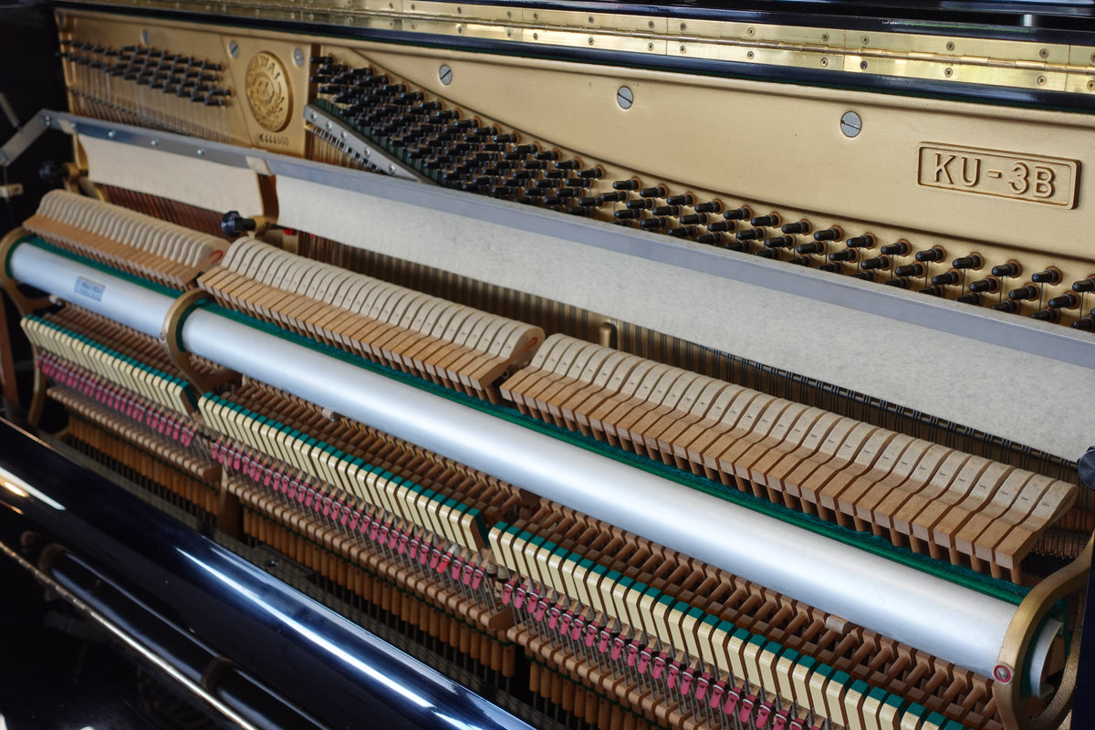 Secondhand Kawai KU-3B Upright Piano Polished Ebony Made In Japan 1971