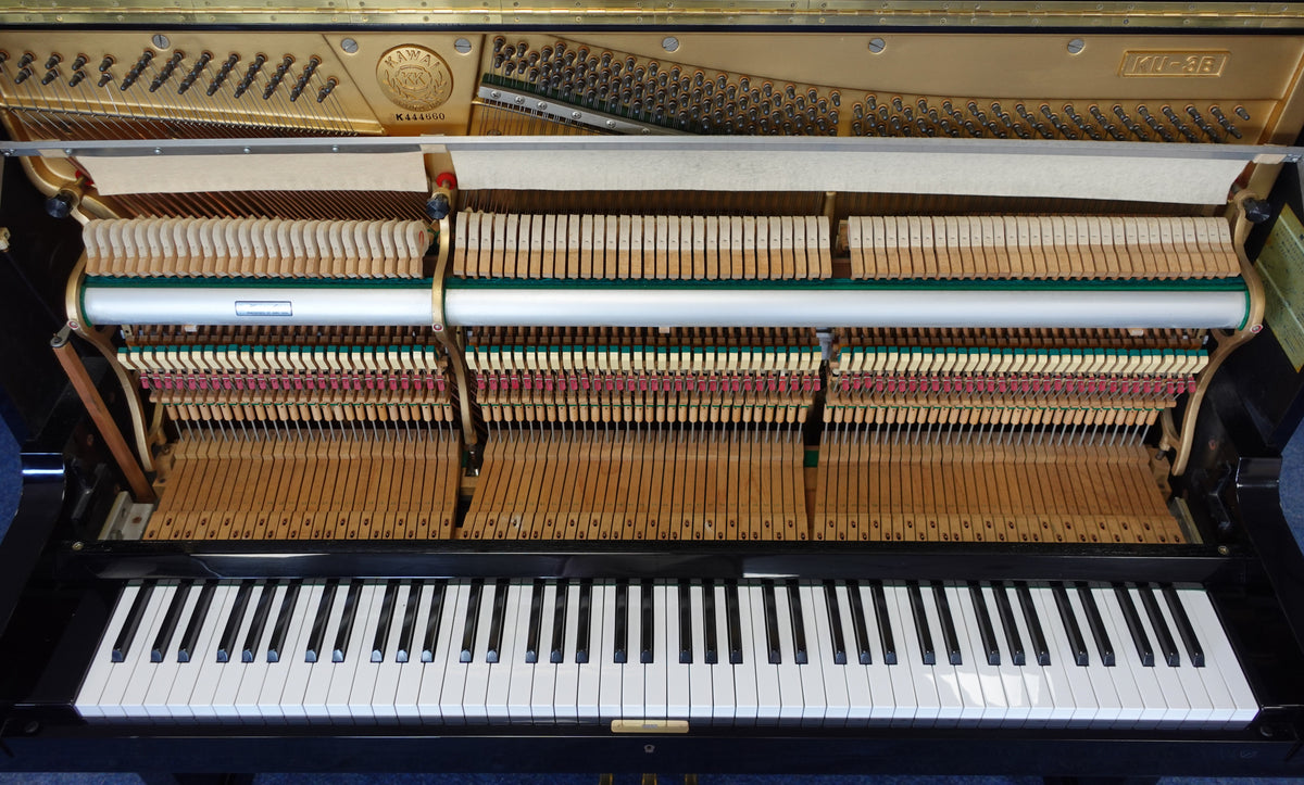 Secondhand Kawai KU-3B Upright Piano Polished Ebony Made In Japan 1971