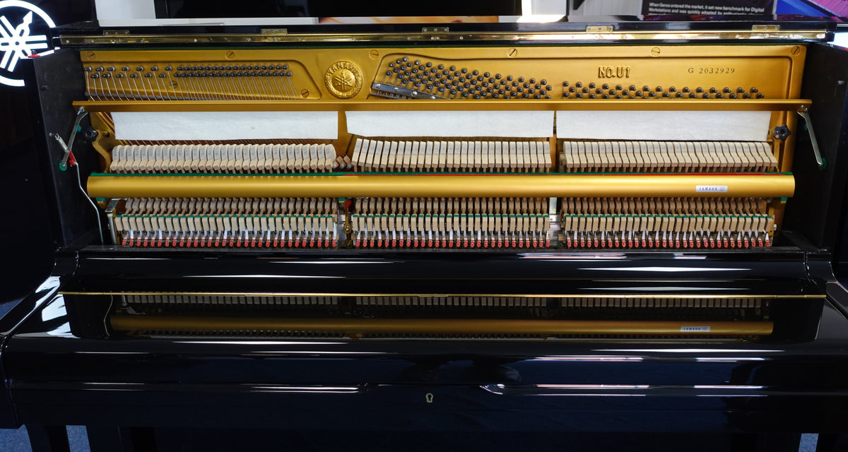 Refurbished Yamaha U1 Upright Piano - Polished Ebony, Japan 1975