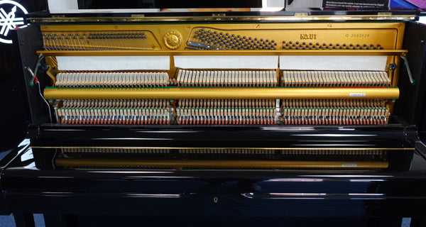 Refurbished Yamaha U1 Upright Piano - Polished Ebony, Japan 1975