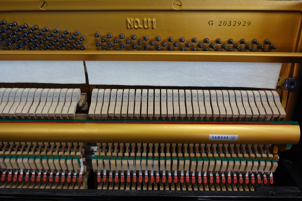 Refurbished Yamaha U1 Upright Piano - Polished Ebony, Japan 1975