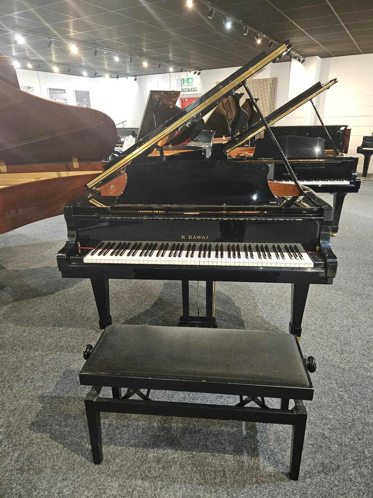 Secondhand Kawai RX2 Acoustic Grand Piano | Polished Ebony | Leeds Store