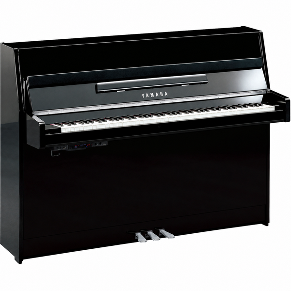 Yamaha B1 TC3 TransAcoustic Upright Piano in Polished Ebony with Chrome Fittings
