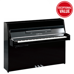 Yamaha B1 TC3 TransAcoustic Upright Piano in Polished Ebony with Chrome Fittings