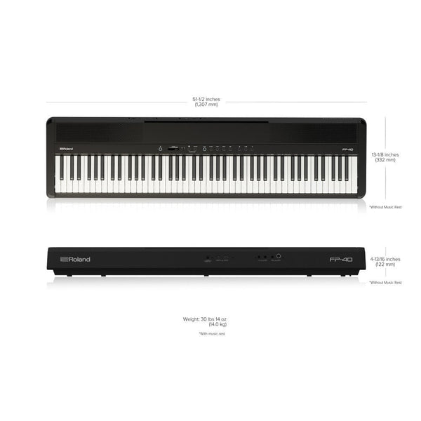 Roland FP40 Digital Piano Premium Package Black