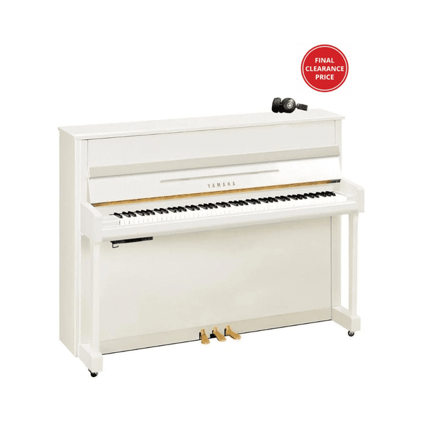 Yamaha B3 TC3 PWH Transacoustic Upright Piano Polished White
