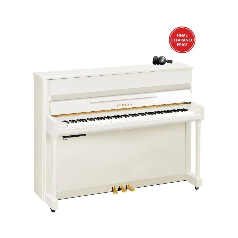 Yamaha B3ESC3 Silent Upright Piano Polished White