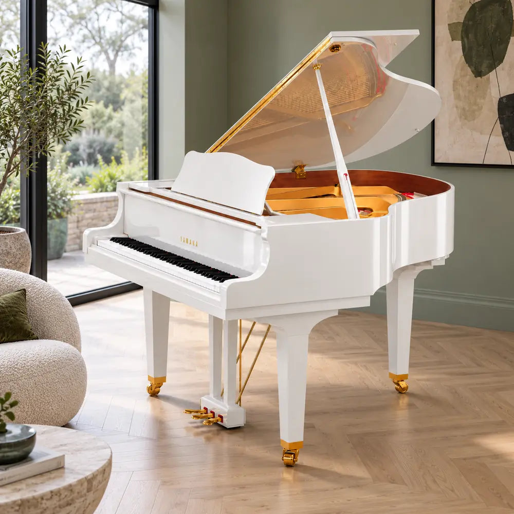 Yamaha GB1K Baby Grand Piano Polished White