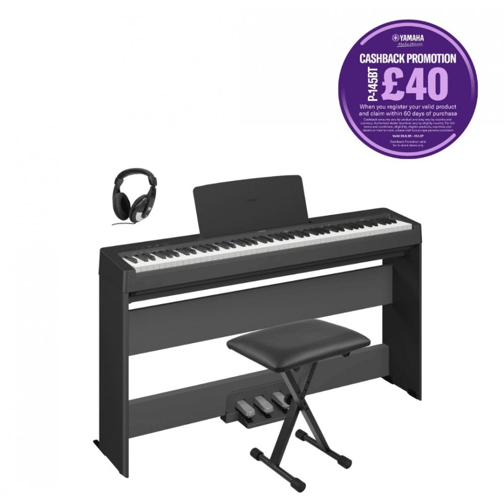 Yamaha P145BT Portable Digital Piano Premium Package