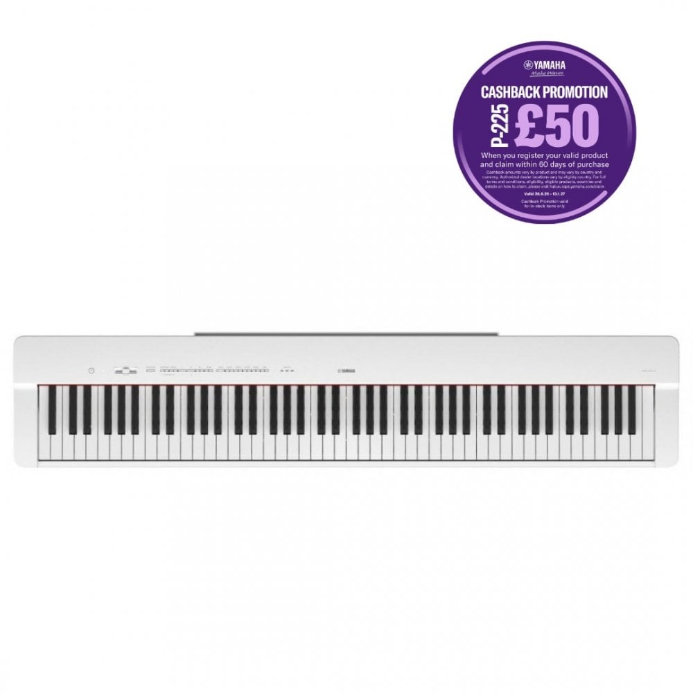 Yamaha P225 Digital Piano White